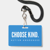 自閉症の意識は種類を選択バッジラニヤール バッジ (裏面（ネックストラップ付）)
