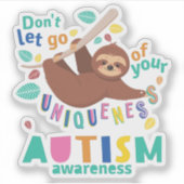 自閉症の意識は自分の独自性を手放さない シール (正面)