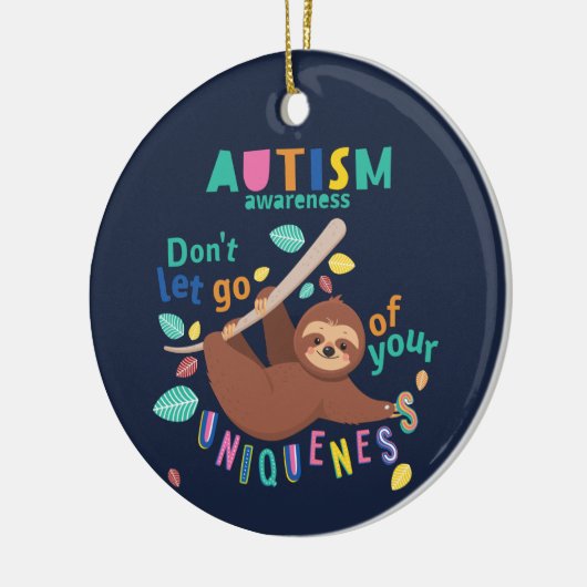 自閉症の意識は自分の独自性を手放さない セラミックオーナメント (左)