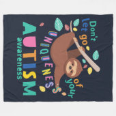 自閉症の意識は自分の独自性を手放さない フリースブランケット (正面(横))