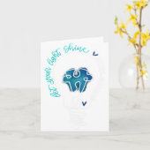 自閉症の意識を光で照らす カード (黄色い花)