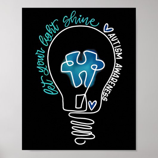 自閉症の意識を光で照らす ポスター (正面)