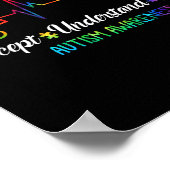 自閉症の意識を受け入れる愛の自閉症ママを理解 ポスター (角)