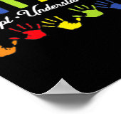 自閉症の意識を受け入れる愛の自閉症モーメントを理解 ポスター (角)