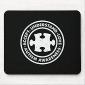 自閉症の意識を受け入れる愛を理解するヴィンテージ私 マウスパッド (正面)