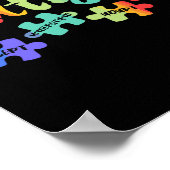 自閉症の意識を受け入れる愛Asdレインボを理解 ポスター (角)