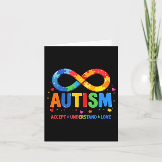 自閉症の意識を受け入れる理解Love Asd Suppor カード (正面)