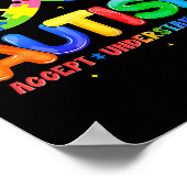 自閉症の意識を受け入れる理解Love Asd Suppor ポスター (角)