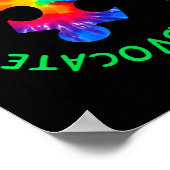 自閉症の意識を受け入れる適応主張自閉症ママ ポスター (角)