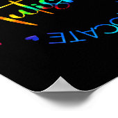 自閉症の意識を受け入れる適応主張自閉症ママ ポスター (角)