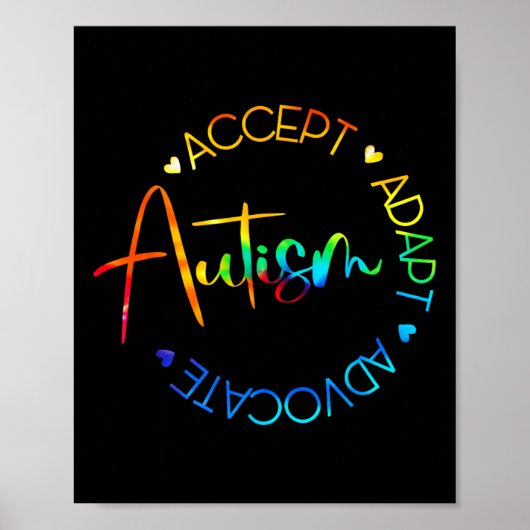 自閉症の意識を受け入れる適応主張自閉症ママ ポスター (正面)