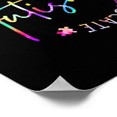 自閉症の意識を受け入れる適応主張自閉症ママ ポスター (角)