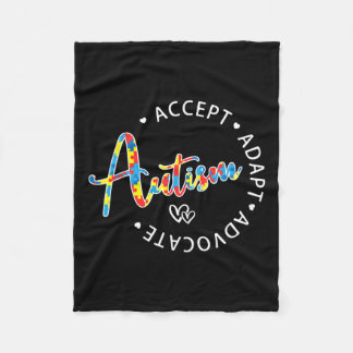 自閉症の意識を受け入れる適応自閉症モーメント フリースブランケット