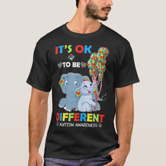 自閉症の意識を受け入れ違うるOk Tシャツ (正面)