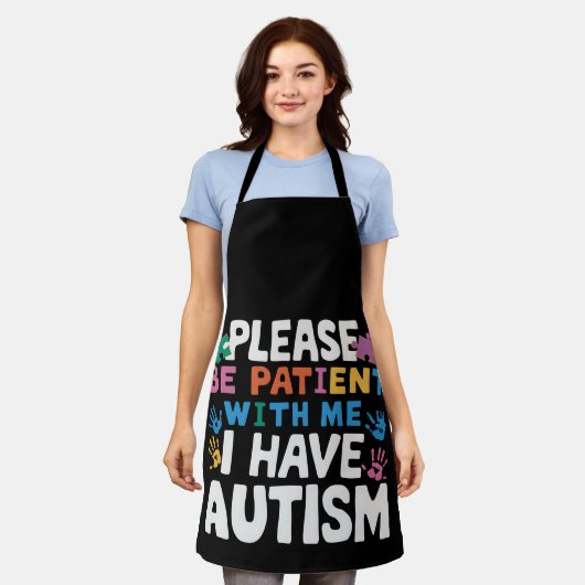 自閉症の意識を持っている患者さんでいてほしい エプロン (着用した状態)