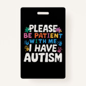 自閉症の意識を持っている患者さんでいてほしい バッジ (正面)