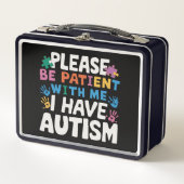 自閉症の意識を持っている患者さんでいてほしい メタルランチボックス (正面)