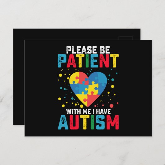 自閉症の意識を持っている私に我慢して下さい ポストカード (正面/裏面)