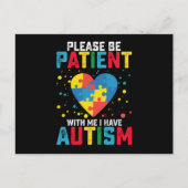 自閉症の意識を持っている私に我慢して下さい ポストカード (正面)