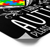 自閉症の意識を持っている私は誤行動しない ポスター (角)