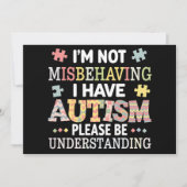 自閉症の意識を持って行動を誤ってはいない 招待状 (正面)