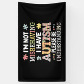 自閉症の意識を持って行動を誤ってはいない 横断幕 (縦)