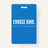 自閉症の意識を選ぶ種類ラニヤードバッジブルー バッジ (裏面)