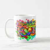 自閉症の意識オソーム母マグ コーヒーマグカップ (左)