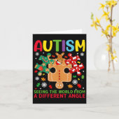 自閉症の意識クリスマス自閉症クリスマスデイパジャム カード (黄色い花)