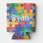 自閉症の意識パズルは冷却できる 缶クーラー (正面)