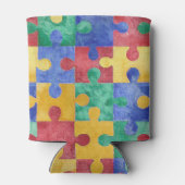 自閉症の意識パズルは冷却できる 缶クーラー (裏面)