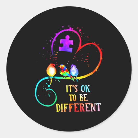 自閉症の意識パズ好きになってもよ違うい ラウンドシール (正面)