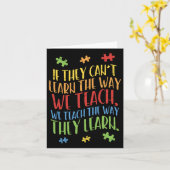 自閉症の意識先生自閉症教えのギフト カード (黄色い花)