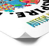 自閉症の意識教え先生ホープインスパイアラブM ポスター (角)