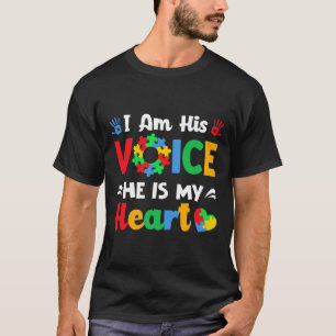 自閉症の意識私は彼の声は私のハートママ Tシャツ