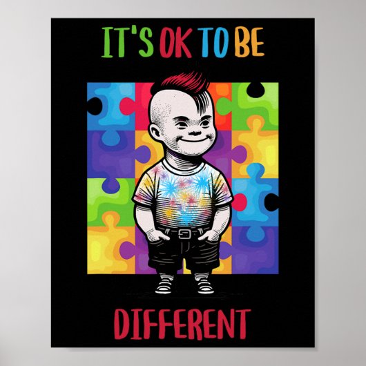 自閉症の意識違うはOk ポスター (正面)