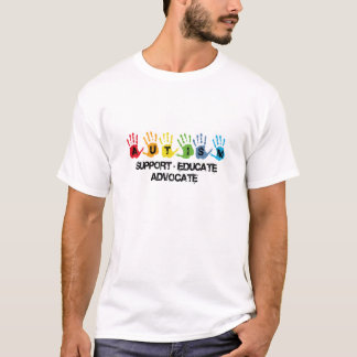 自閉症の意識:サポート教育支持者 Tシャツ