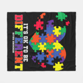 自閉症の意識Hは自閉症違うでいい フリースブランケット (正面(横))