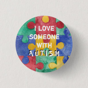 自閉症の愛のボタン 缶バッジ