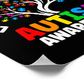 自閉症の愛を受け入れる自閉症の意識 ポスター (角)