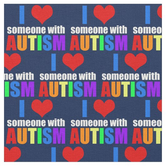 自閉症の愛 ファブリック (クローズアップ)