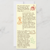 自閉症の感謝祭の女の子