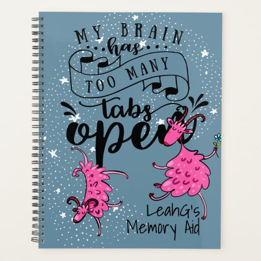 自閉症の成人または10代のパーソナライズされたプランナーおもしろい プランナー手帳 (正面)