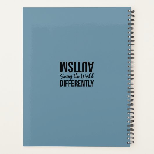 自閉症の成人ま10代のたはパーソナライズされたおもしろいプランナー プランナー手帳 (裏面)