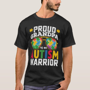 自閉症の戦士の家族の誇りあるおじいちゃん Tシャツ