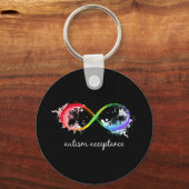 自閉症の支持と受け入れを示す キーホルダー (正面)