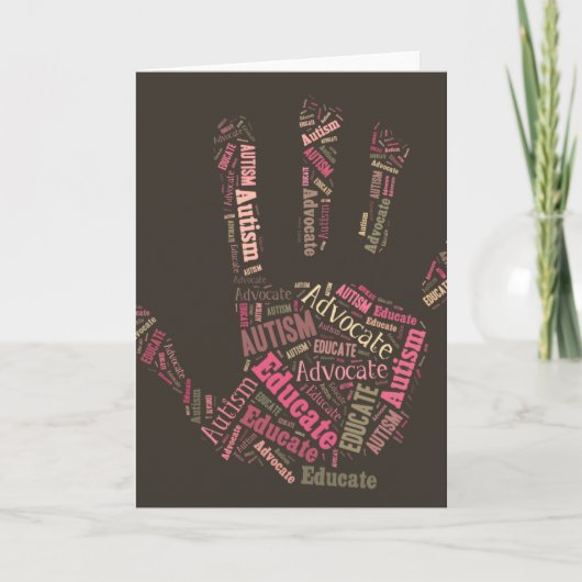 自閉症の支持者はメッセージカード手GTKを教育し、 カード (正面)