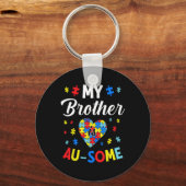 自閉症の支援と認識度私の自閉症の兄I キーホルダー (正面)