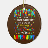 自閉症の旅が計画外のツアーガイドになる叔母さん セラミックオーナメント (左)