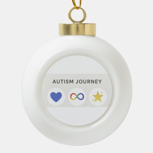 自閉症の旅 セラミックボールオーナメント (正面)